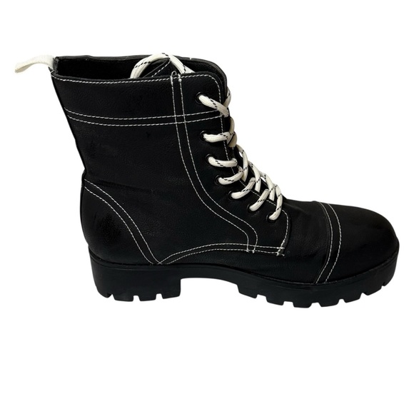 Seven 7 Black Lace-Up Ankle Boots. Size 11 - Picture 1 of 10